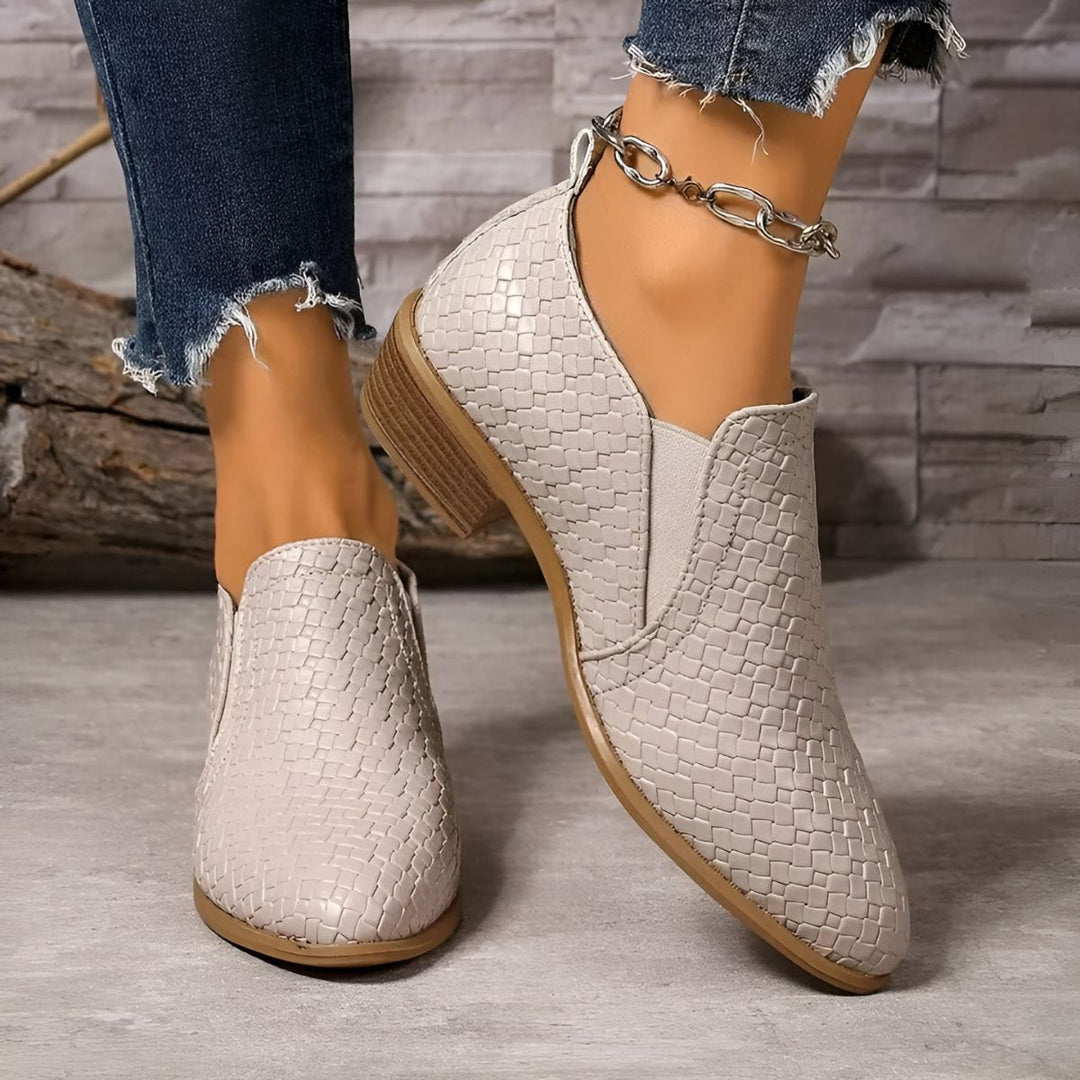 Henrietta - Sleek Embossed Loafers