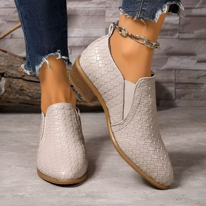 Henrietta - Sleek Embossed Loafers