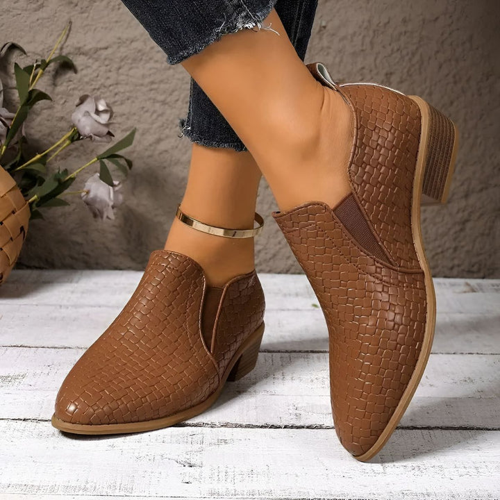 Henrietta - Sleek Embossed Loafers