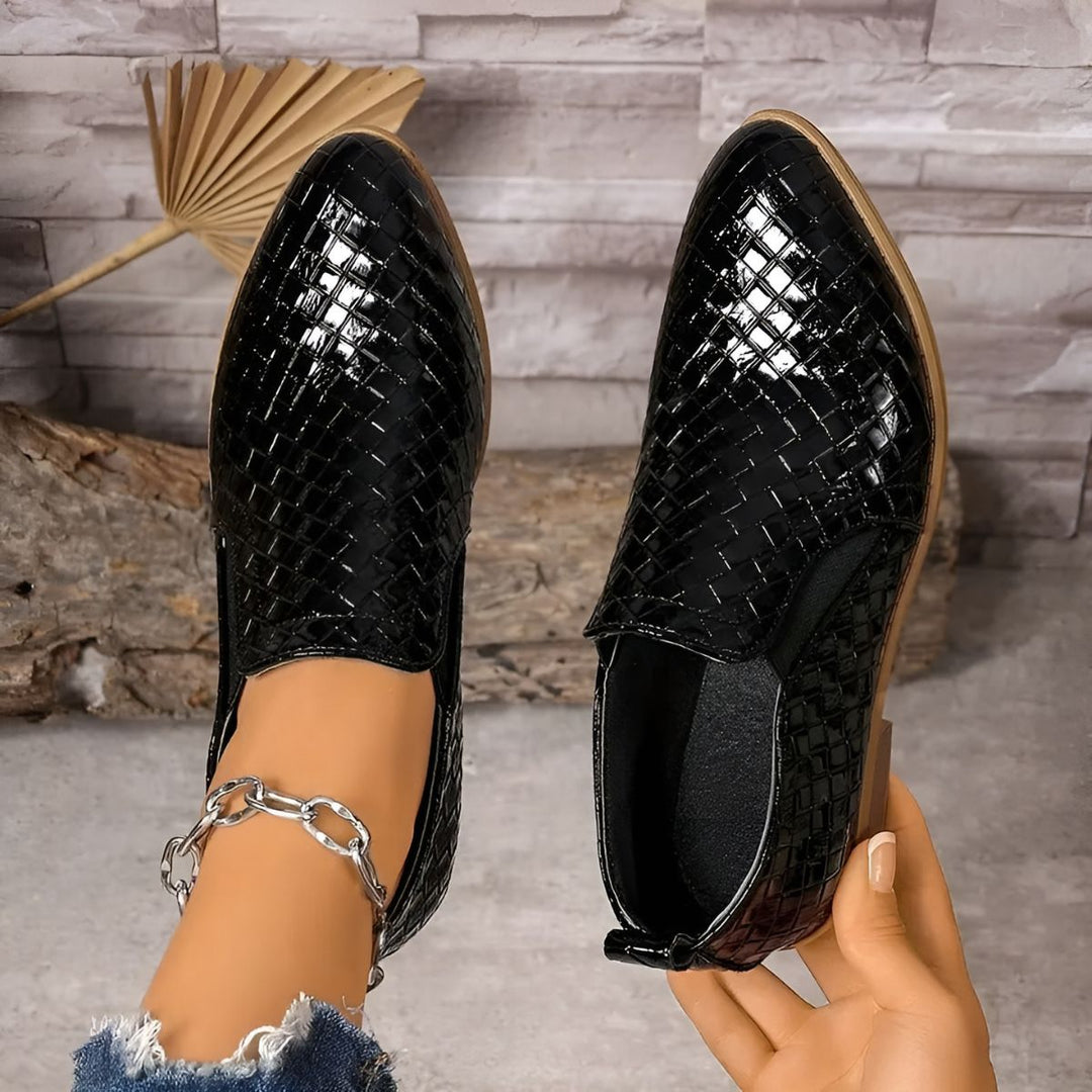 Henrietta - Sleek Embossed Loafers