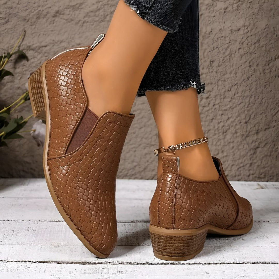 Henrietta - Sleek Embossed Loafers