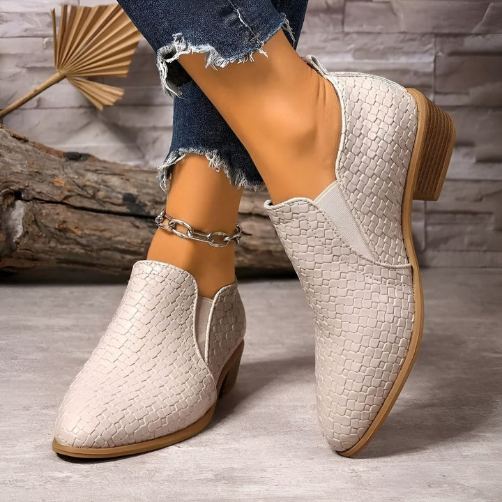 Henrietta - Sleek Embossed Loafers