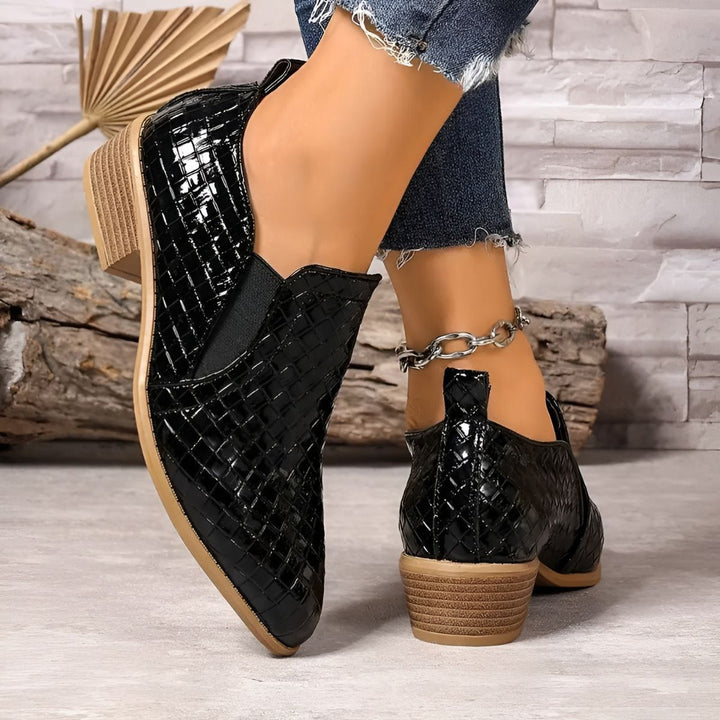 Henrietta - Sleek Embossed Loafers