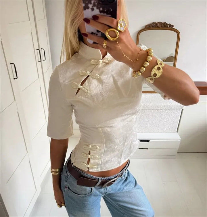 Josie - Silky Fitted Blouse
