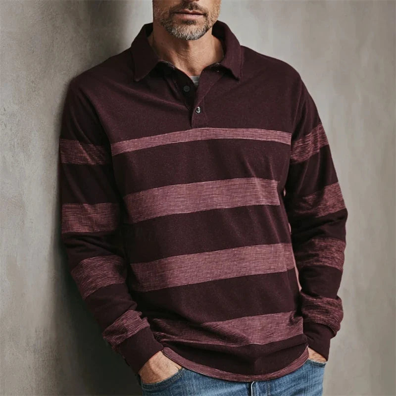 Zachary - Soft Striped Polo Shirt