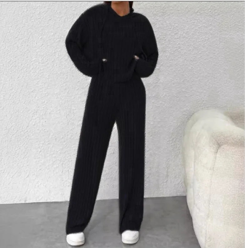 Quinn - Cozy Knit Hoodie Set