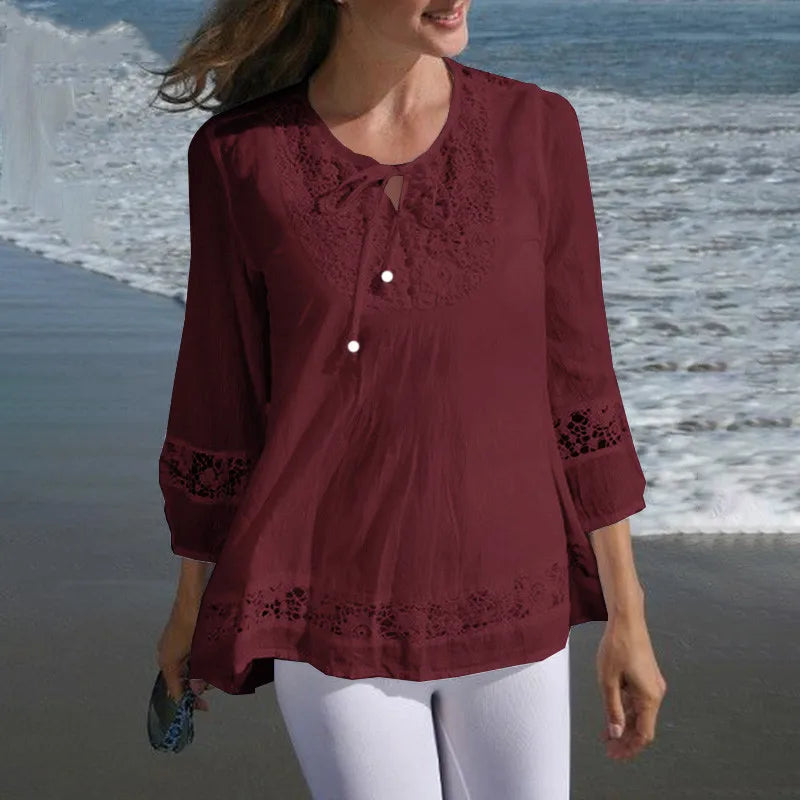 Delaney - Airy Lace Blouse