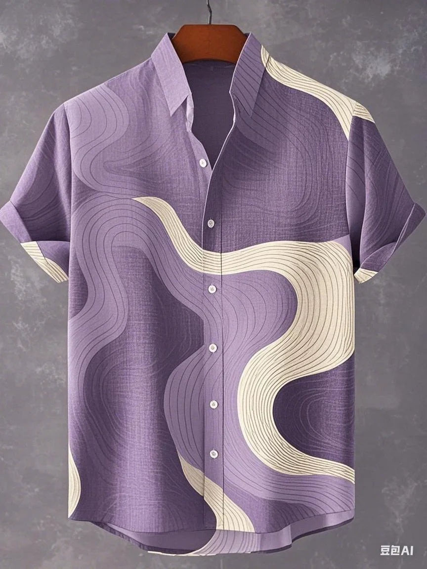 Nevin - Airy Abstract Shirt