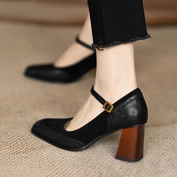 Flora - Chic Block Heel Pumps