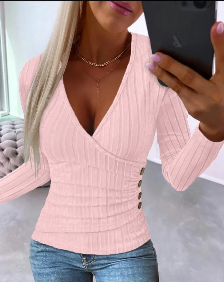 Nicolette - Sleek Ribbed Blouse