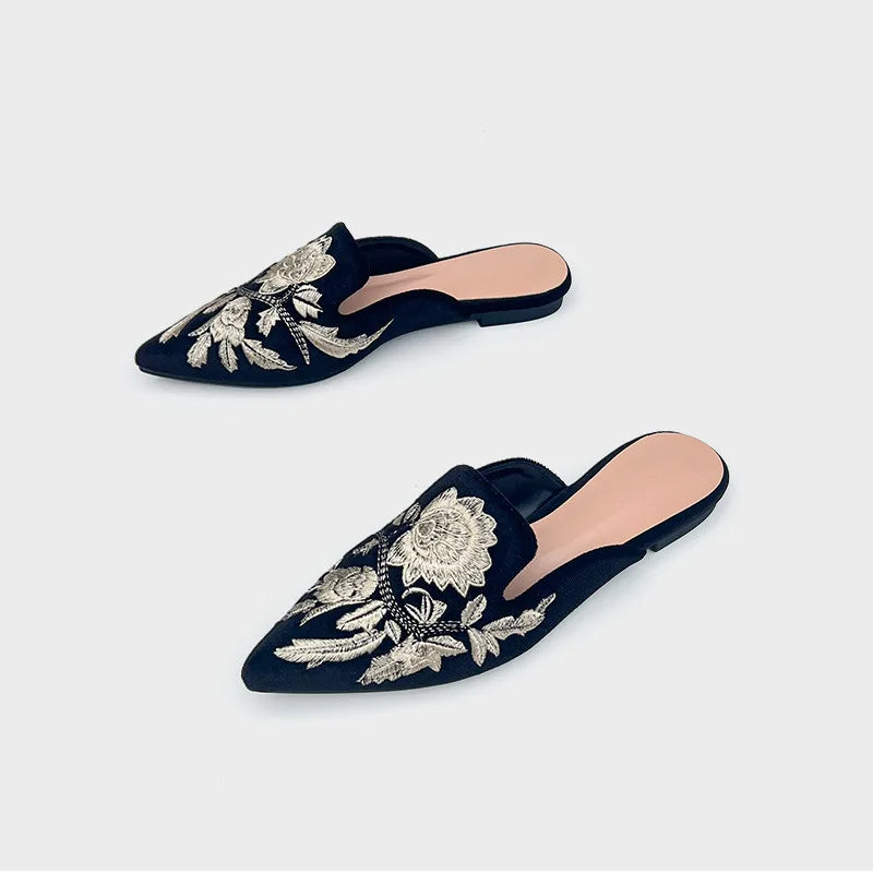 Natalie - Elegant Embroidered Sandals