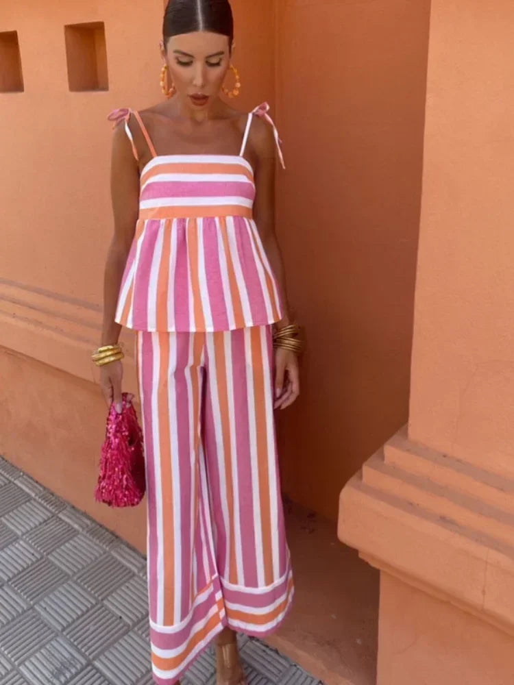 Monica - Breezy Striped Set