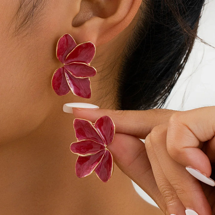 Maisie - Glossy Floral Earrings