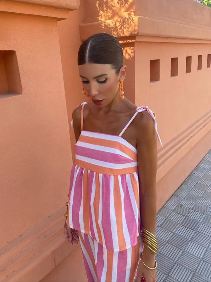 Monica - Breezy Striped Set