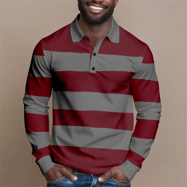 Zachary - Soft Striped Polo Shirt