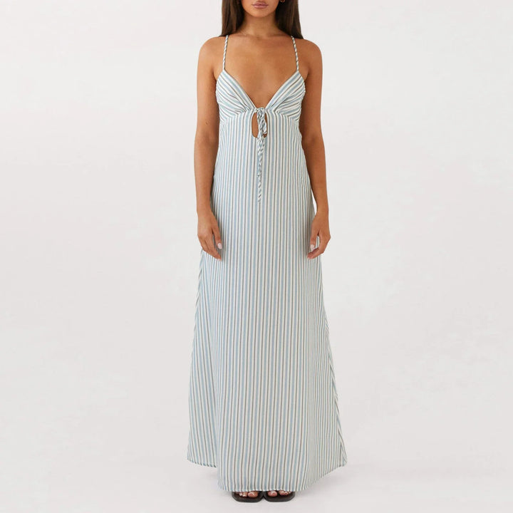 Holly - Elegant Striped Maxi Dress