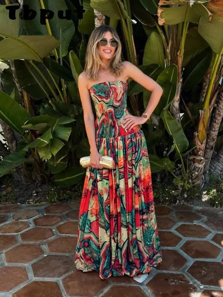 Erin - Flowing Pleater Maxi Dress