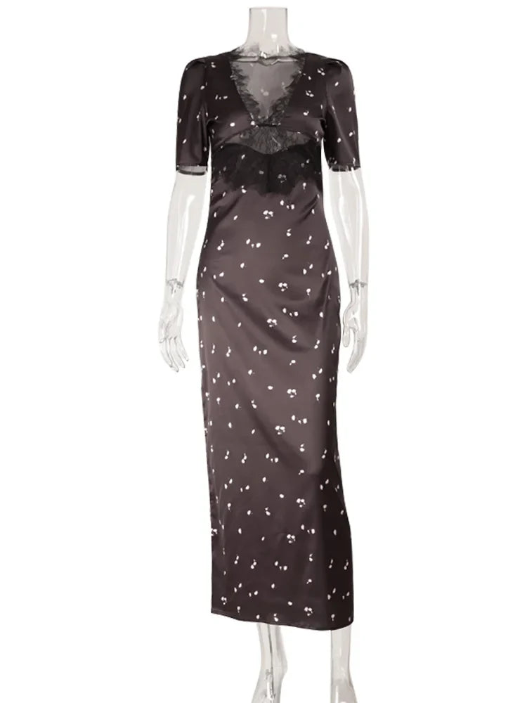 Yuki - Delicate Lace Maxi Dress