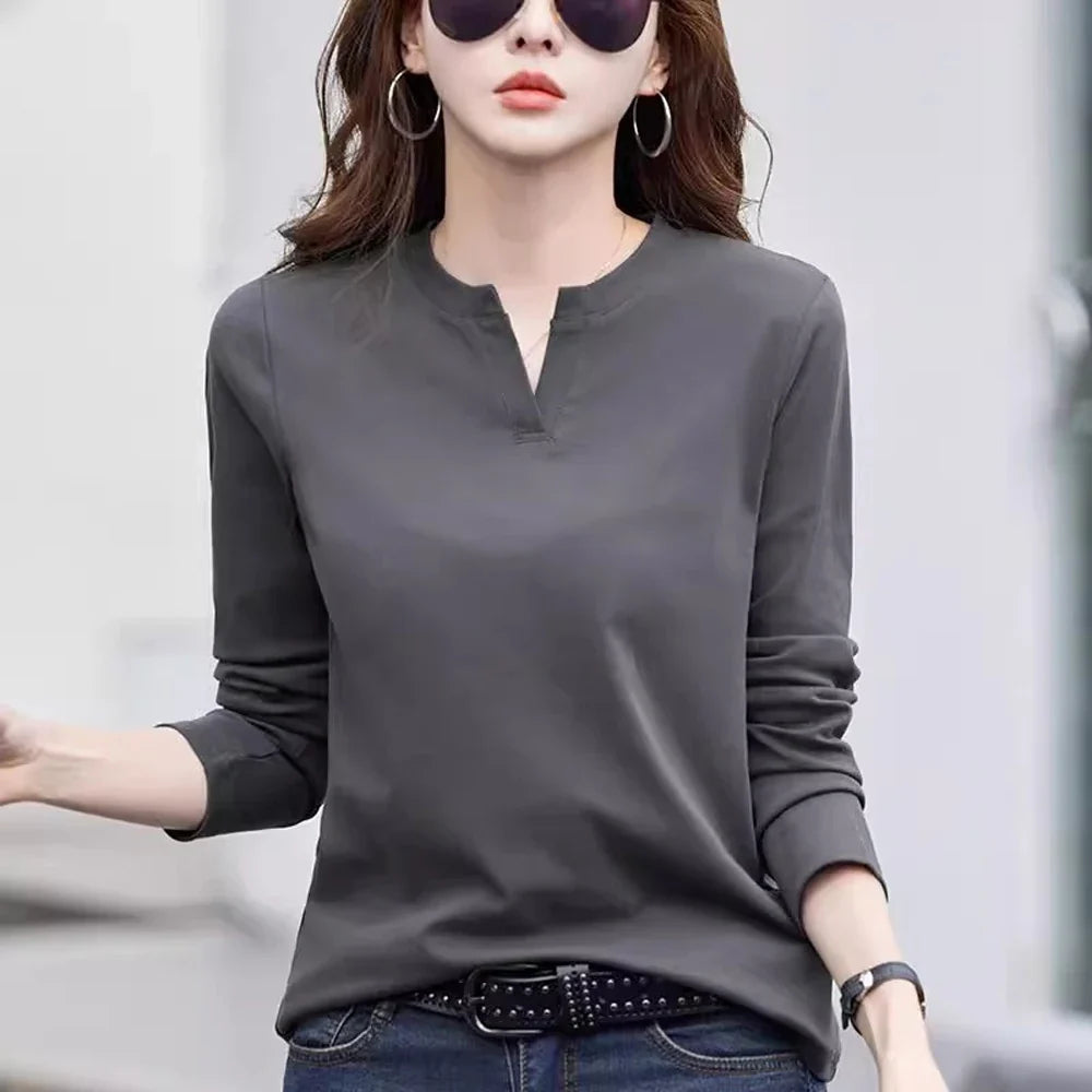 Ireland - Silky V-Neck Blouse