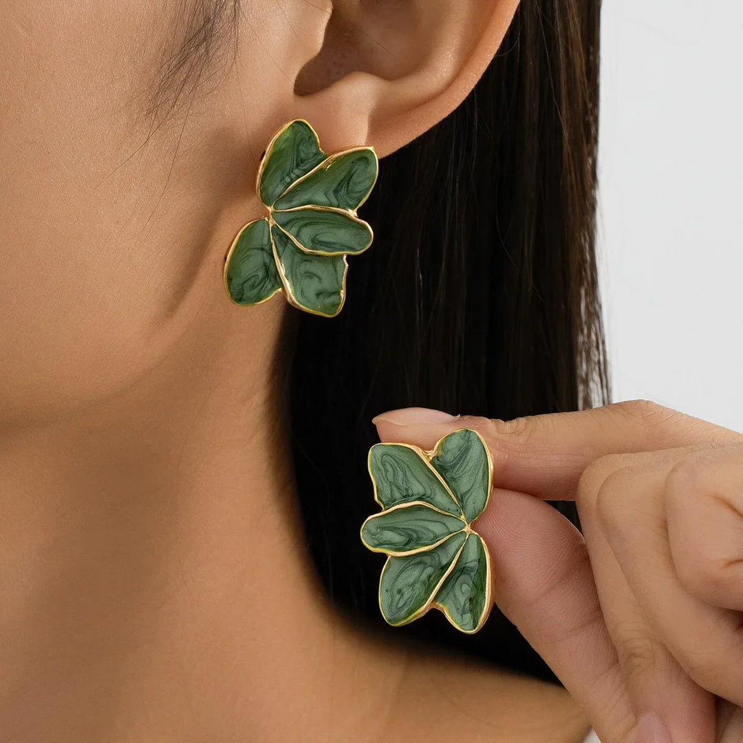 Maisie - Glossy Floral Earrings