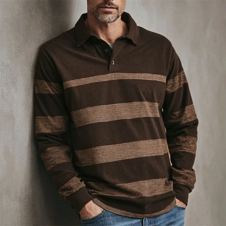 Zachary - Soft Striped Polo Shirt