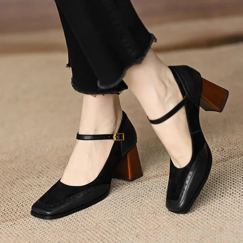 Flora - Chic Block Heel Pumps
