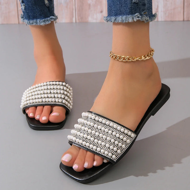 Polly - Luxurious Pearl Sandals