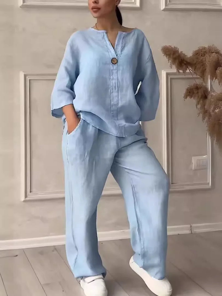 Vanessa - Flowing Linen Blouse