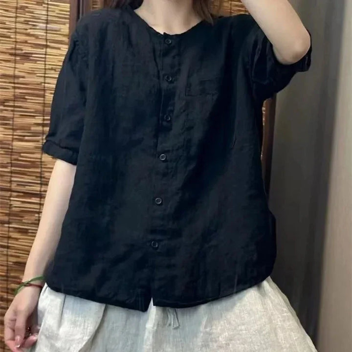 Valentina - Cozy Linen Blouse