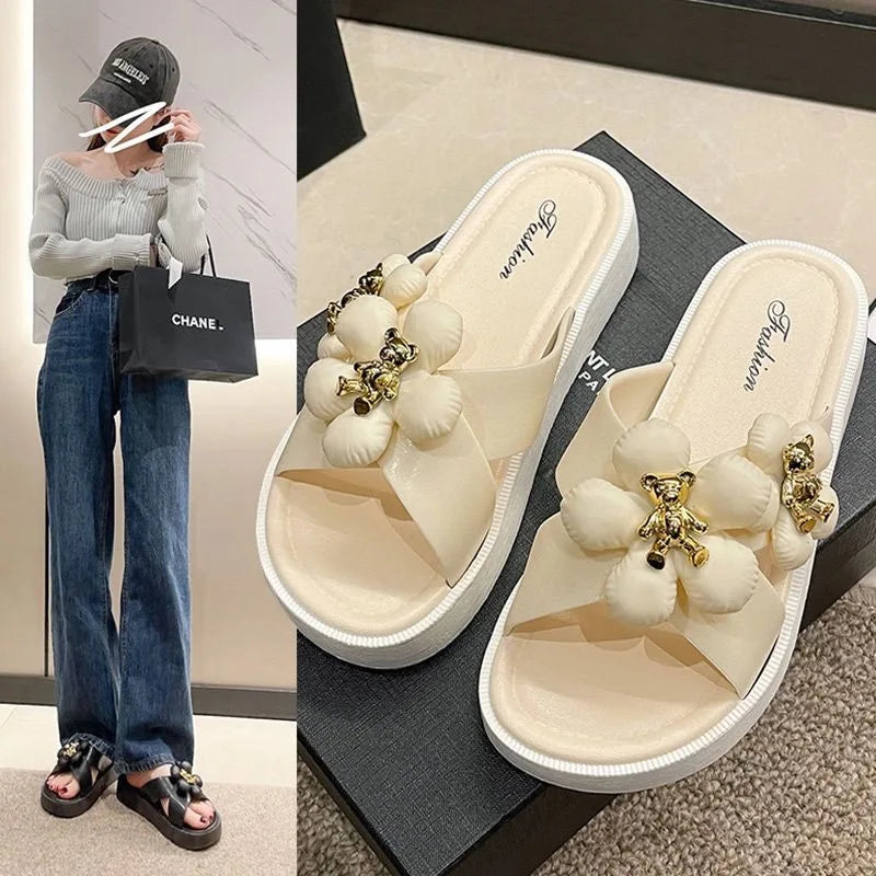 Kiara - Cushioned Floral Sandals