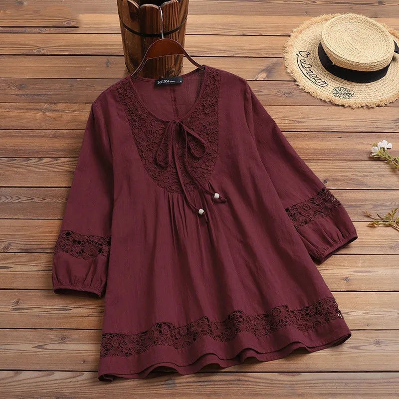 Delaney - Airy Lace Blouse