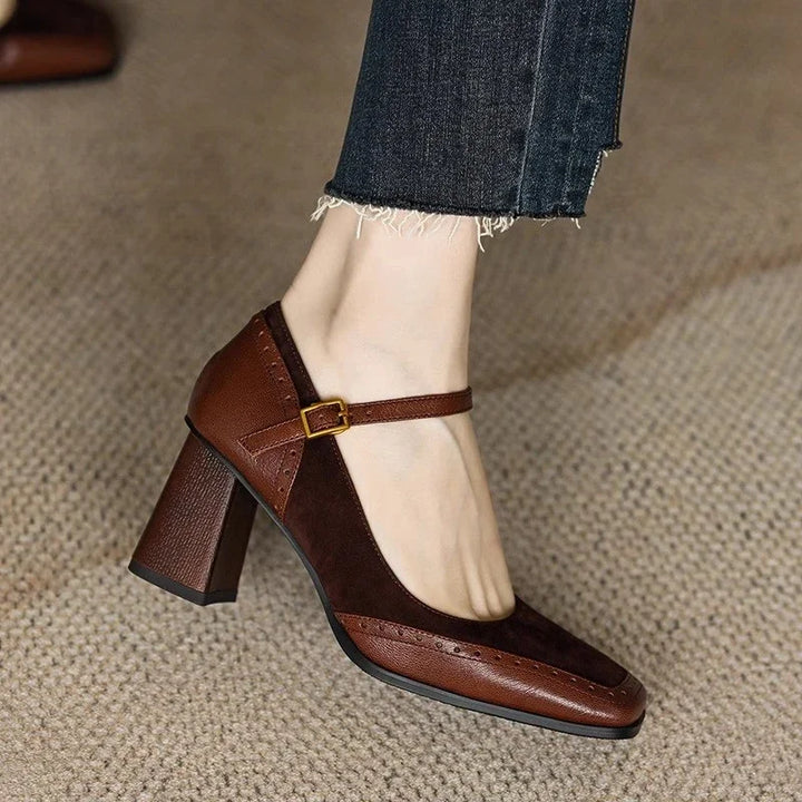 Flora - Chic Block Heel Pumps