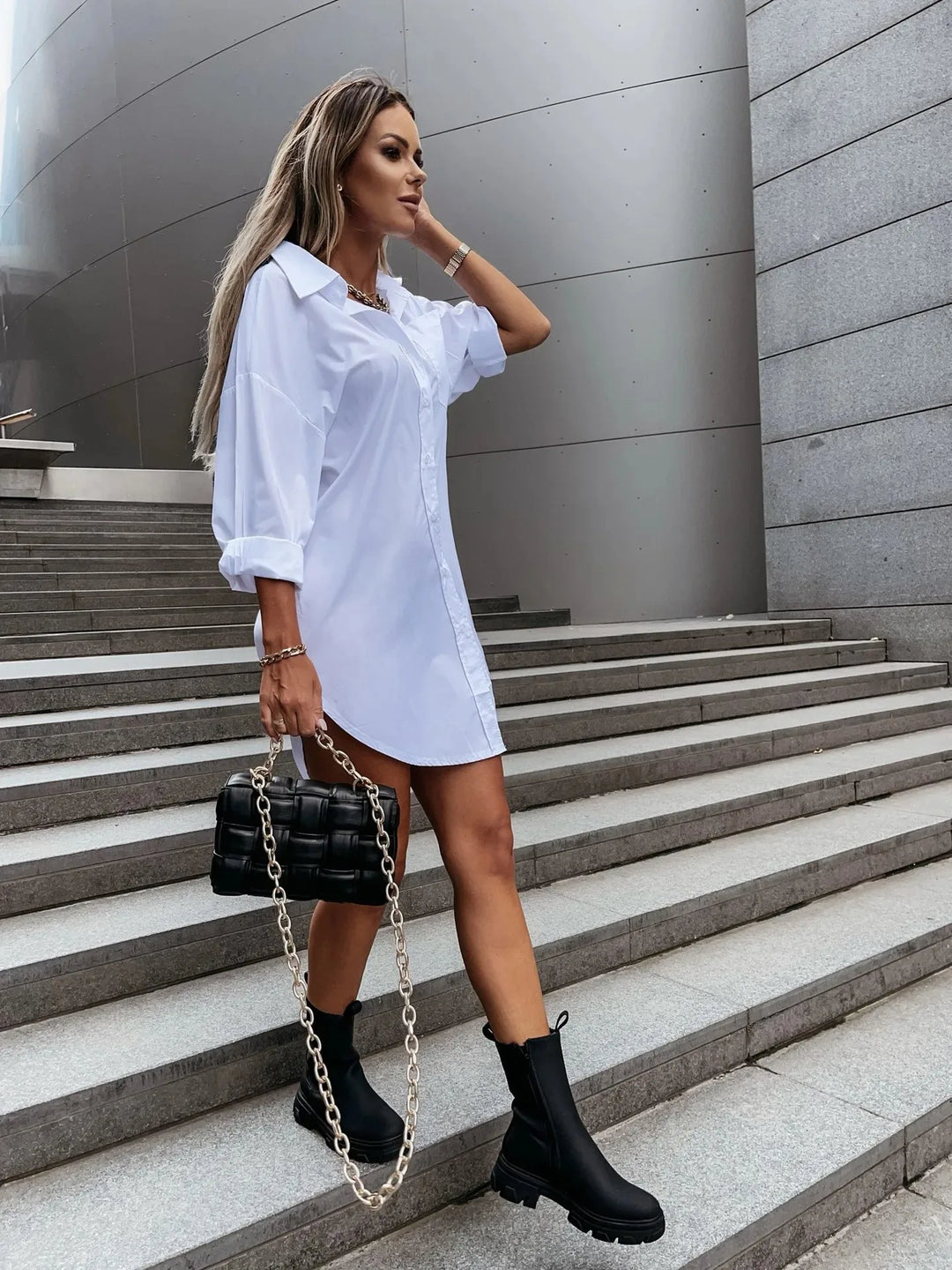 Beatrice - Sleek Cotton Dress