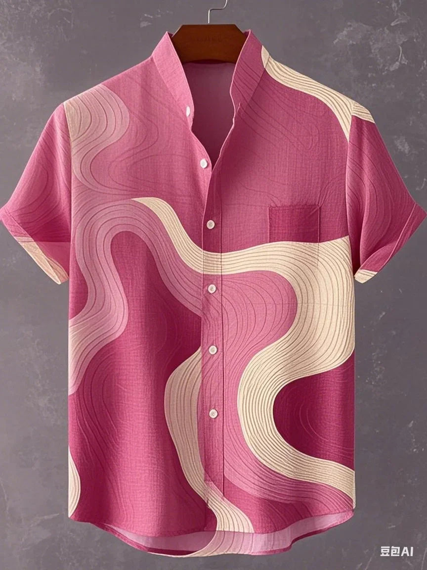 Nevin - Airy Abstract Shirt
