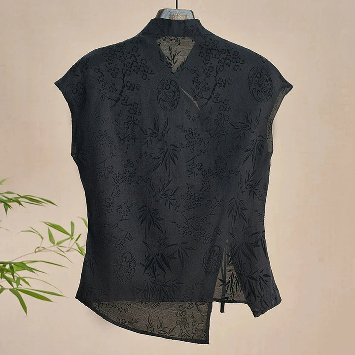 Layla - Elegant Jacquard Blouse