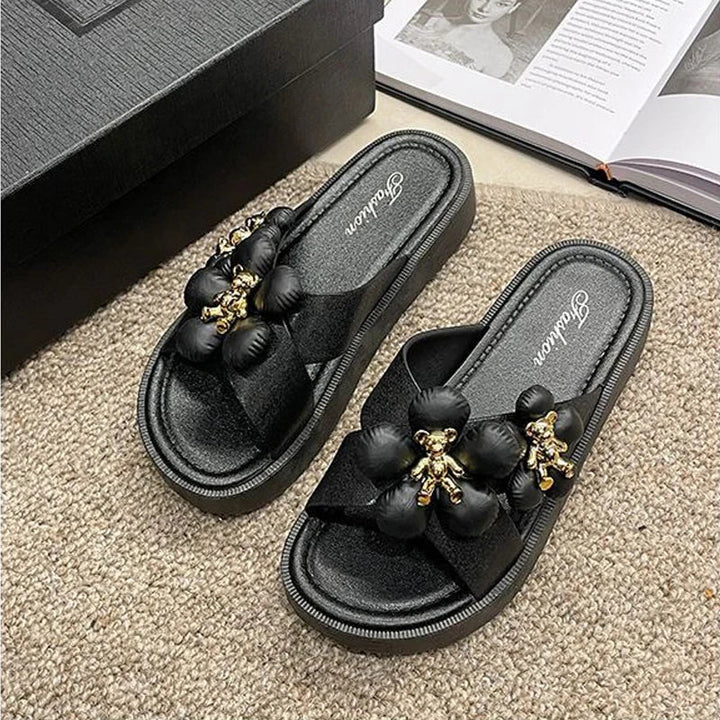 Kiara - Cushioned Floral Sandals