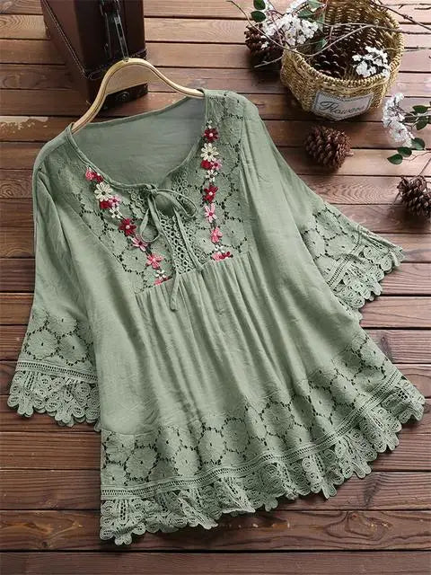 Priscilla - Elegant Lace Blouse