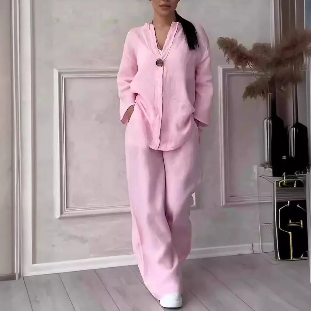 Vanessa - Flowing Linen Blouse
