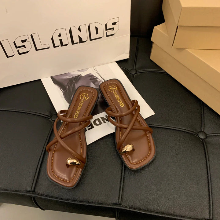 Frances - Sleek Leather Sandals