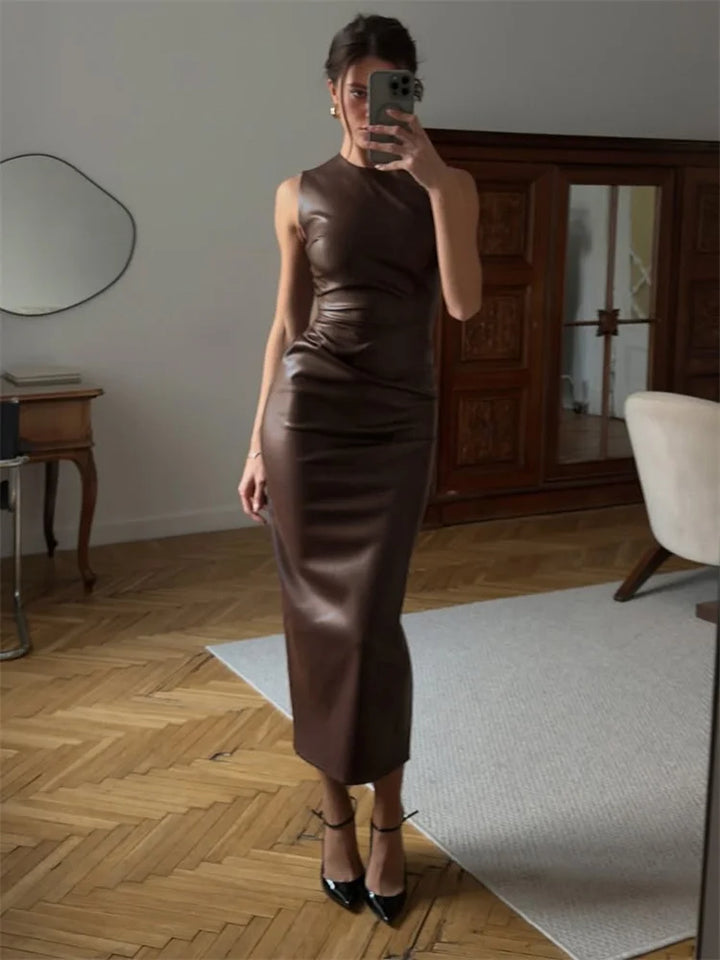 Ava - Sleek Satin Dress