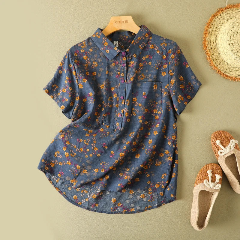 Talia - Breezy Floral Blouse