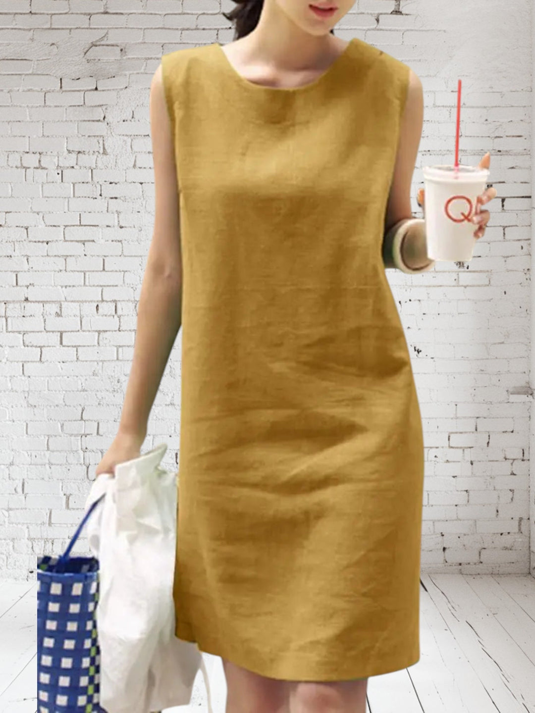 Ingrid - Sleek Linen Dress