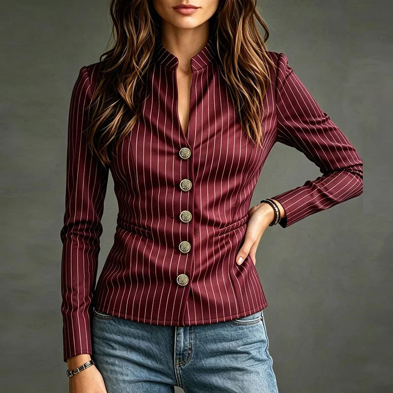 Ashley - Sleek Striped Blouse