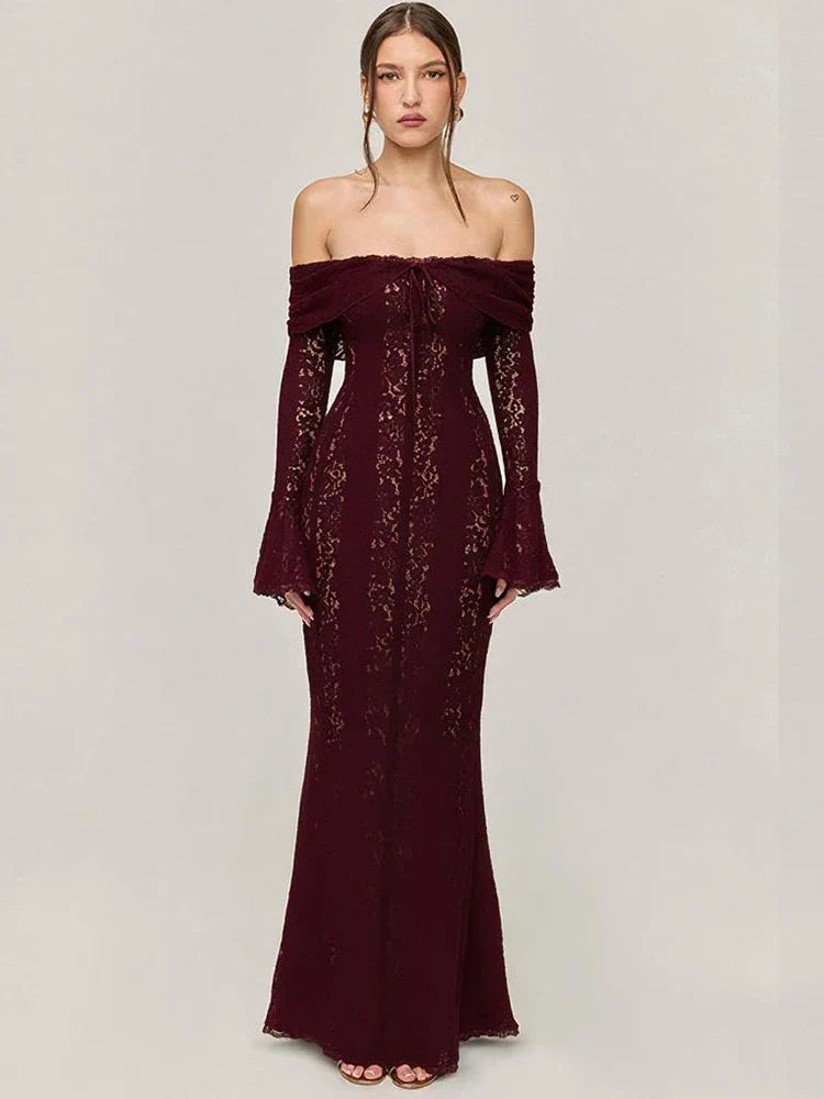 Hannah - Elegant Lace Maxi Dress