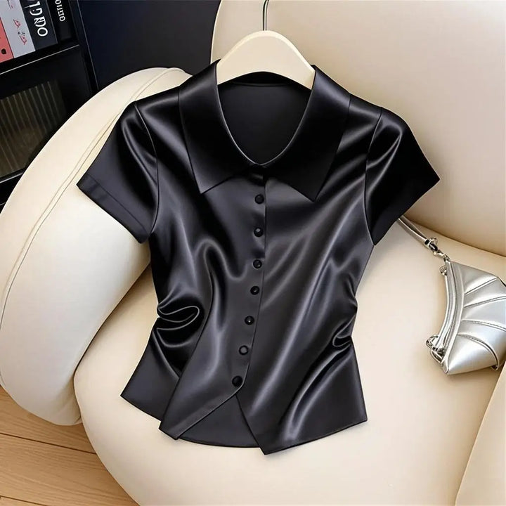 Hope - Glossy Silk Blouse