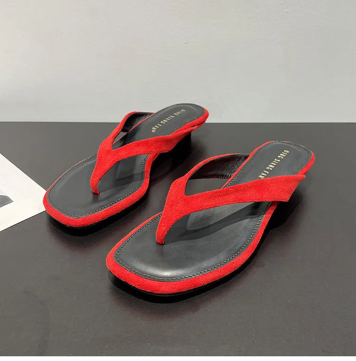 Zinnia - Sleek Suede Sandals