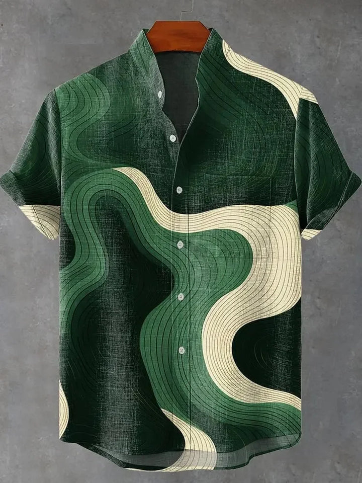 Nevin - Airy Abstract Shirt