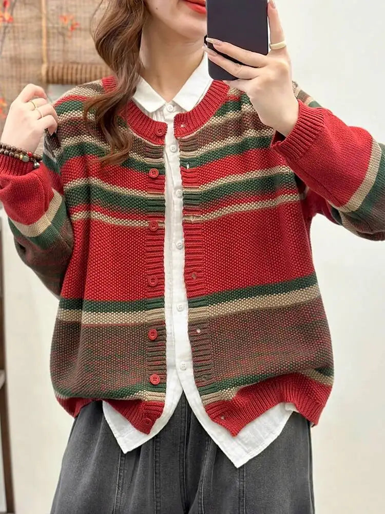 Meredith - Cozy Striped Sweater