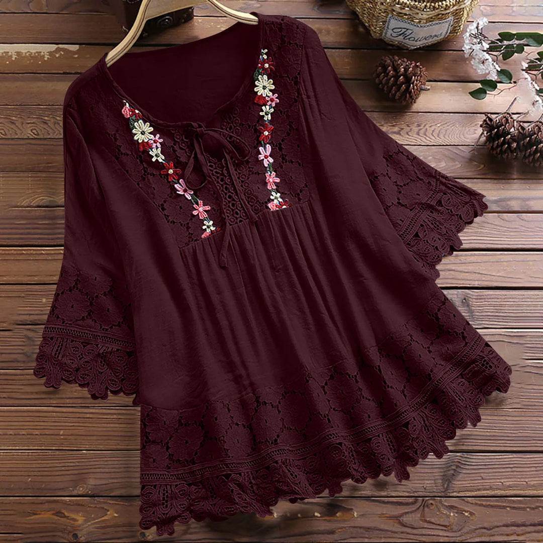 Priscilla - Elegant Lace Blouse