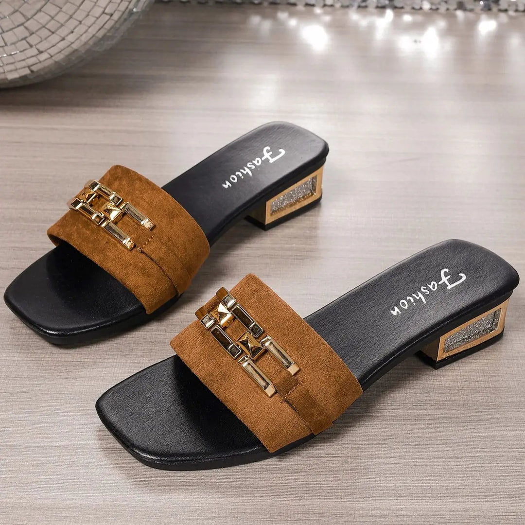 Noelle - Elegant Velvet Sandals